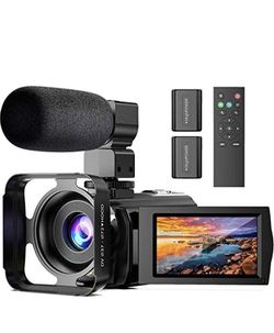 Video Camera with Microphone, Anteam FHD 1080P 30FPS 24MP Digital Vlogging YouTube Camera Camcorder Recorder 16X Digital Zoom 3 inch 270 ° Rotation I