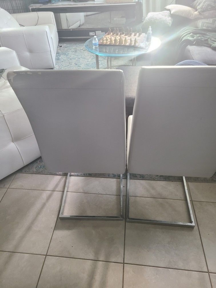 Grey dining chairs (2)