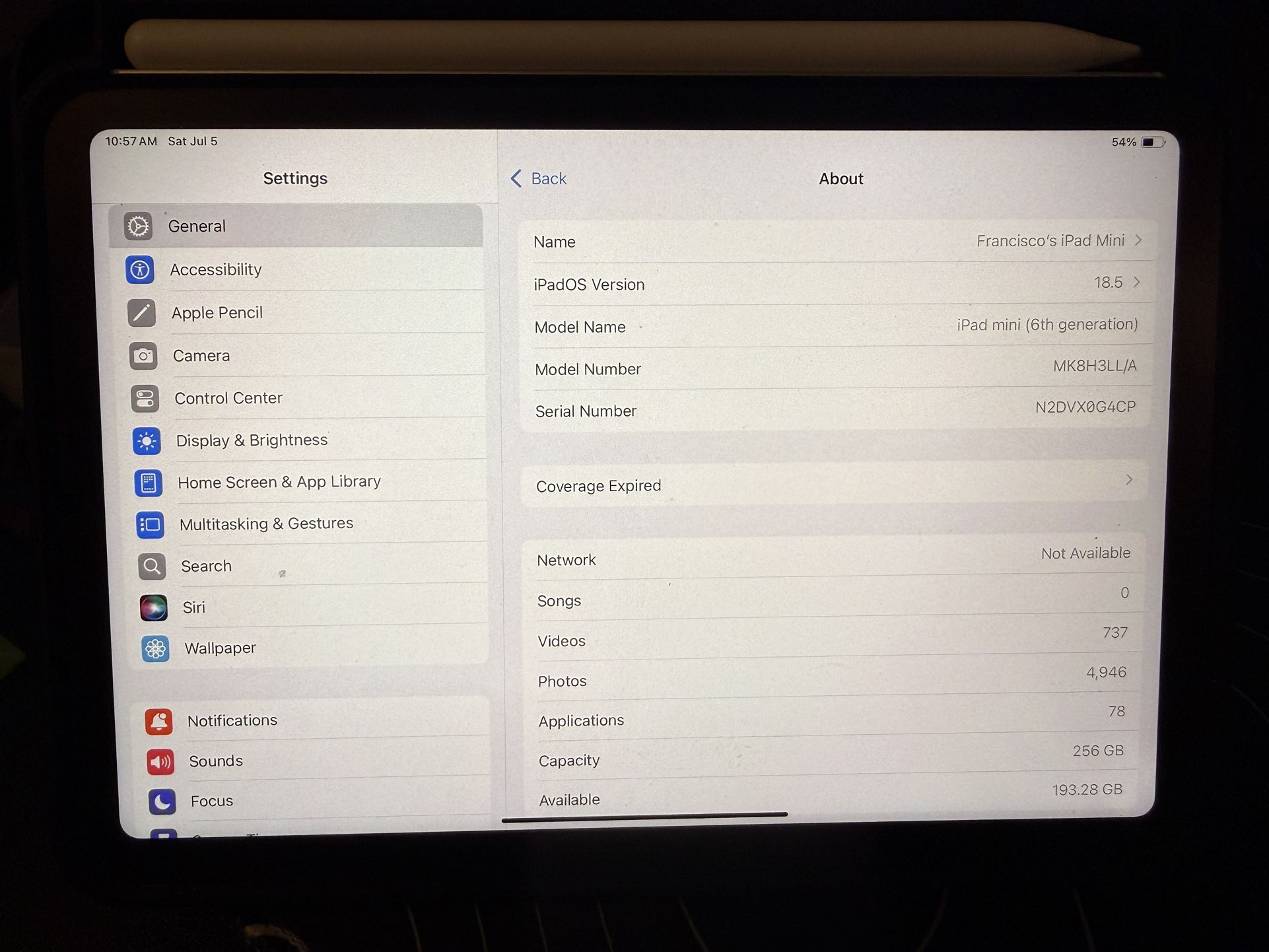 256GB iPad mini 6th Gen Wifi+Cell