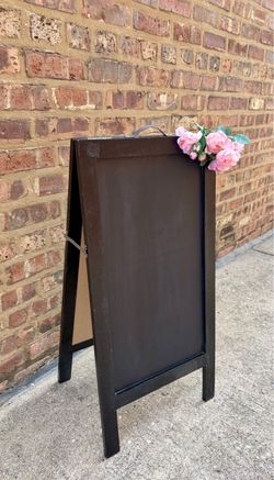 TWO SIDED CHALKBOARD STAND