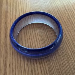 Blue Lucite Bangle Bracelet