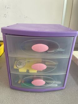 Sterlite Purple/Pink 3 Drawer Container