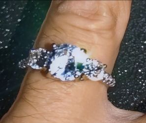 Sterling silver Moissanite ring