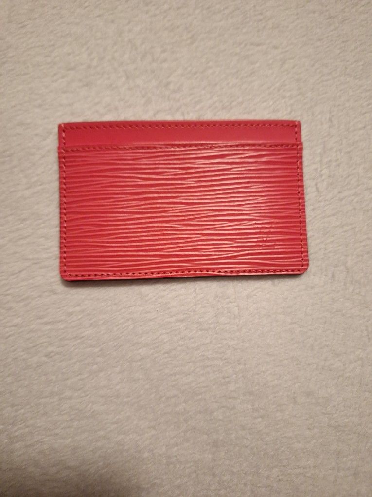 LV Pink EPI Card Holder New.