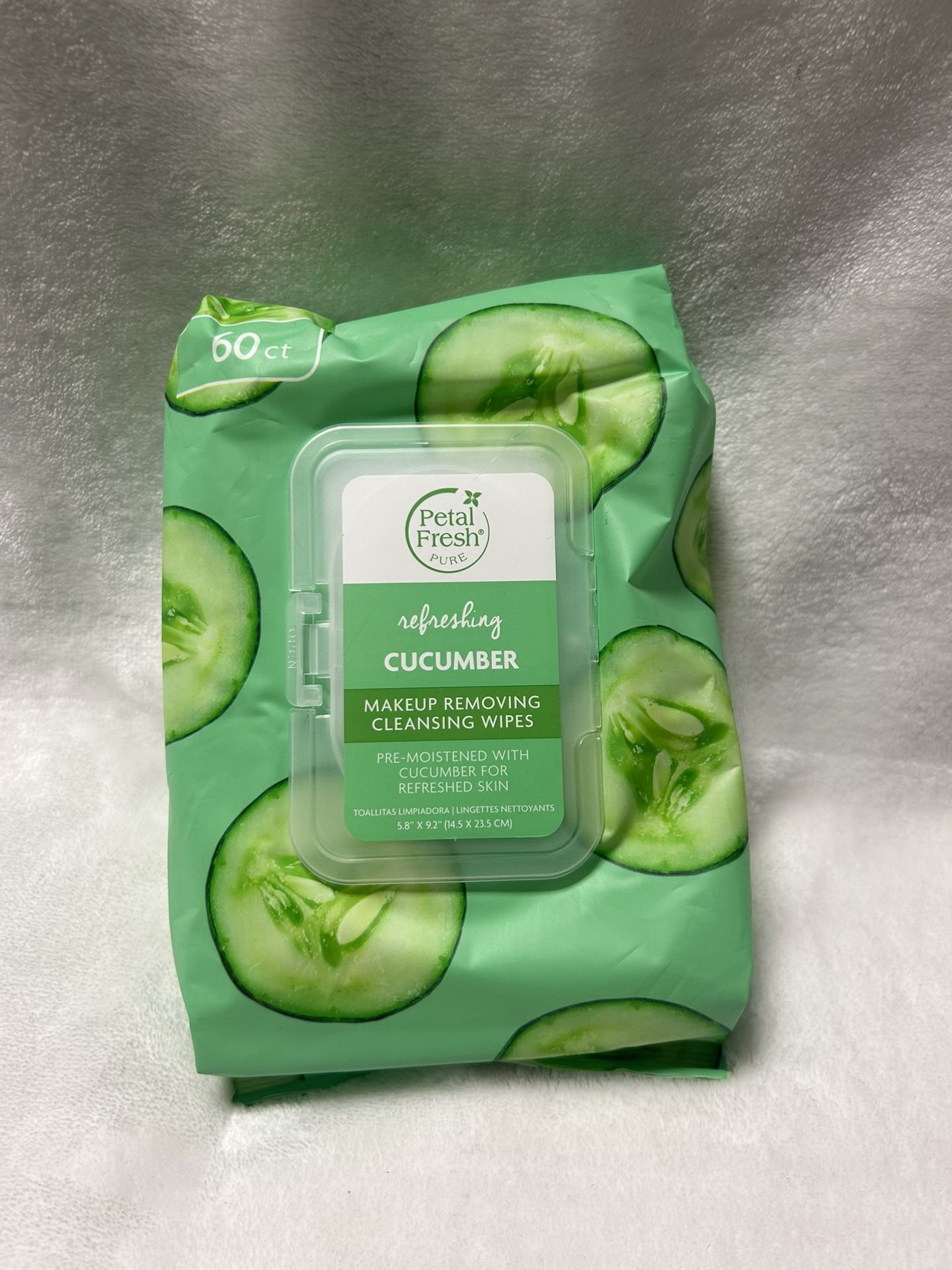 Petal Fresh Refreshing Cucumber Makeup daily Removing Cleansing Wipes 60 count