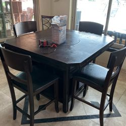 Kitchen Table Foldable 4 Chairs 