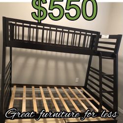 Bunk Bed Twin Over Full With Drawers Brand New