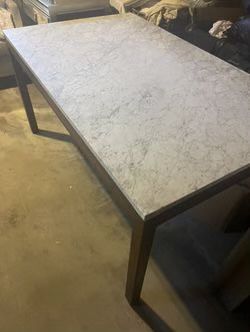Crate and Barrel Carrera Marble Dining Table