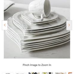 Elvira 30-Piece Grey Porcelain Dinnerware Set (Service for 6)