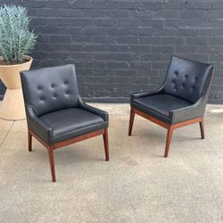 Pair of Mid-Century Modern Walnut Lounge Chairs, c.1960’s - Delivery Available