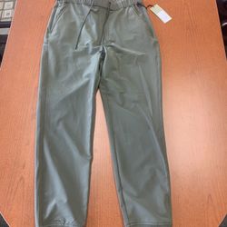 Nwt Mens Small Green Olive Tech Joggers 