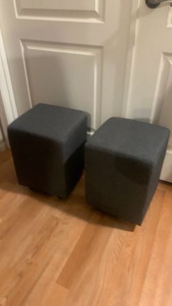 Fabric Cube Ottomans / Footstools