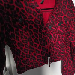 Leopard Print Jean Jacket