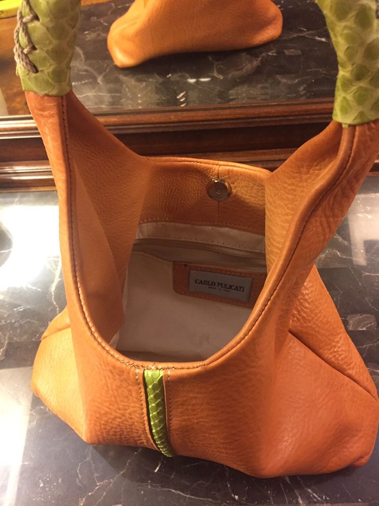 Carlo Pulicati Leather Hobo Bag