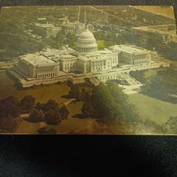 Vintage AERIAL PHOTOGRAPH OF THE United States Capital Building In Washington D.C. For Sale.
