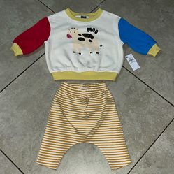 Old Navy Baby Boy’s Sweatshirt and Leggings, Size 3-6 Months 
