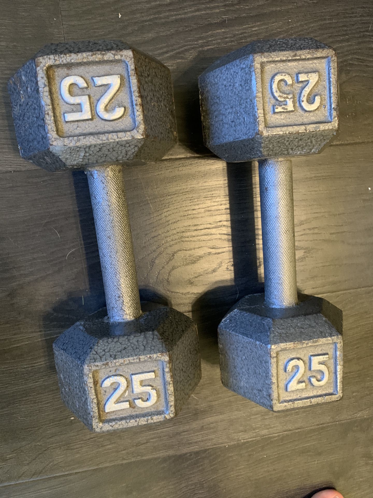 Pair Of 25 Lb Dumbbells 