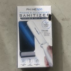 PhoneSpa Portable UV-C Sanitizer Wand – Phone & Accessory Disinfectant Light (USB Rechargeable) 