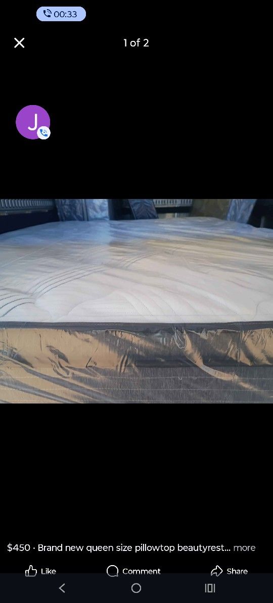 Brand New Queen Size Pillowtop Mattress Included Box Spring Free Delivery Depends On Location