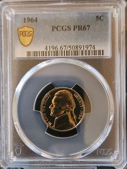 1964 Jefferson Nickel PCGS PR67 Proof