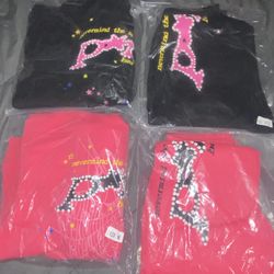 Sp5der Pink Hoodies and Sweats