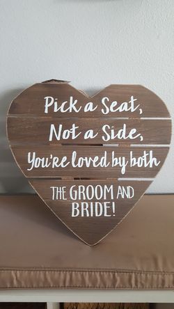 Wedding wood heart