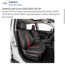 Custaura Subaru Outback Seat Covers Full Set