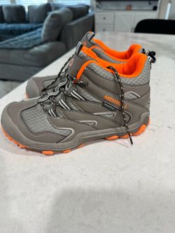 Merrell Waterproof Hiking Boots Gray Orange