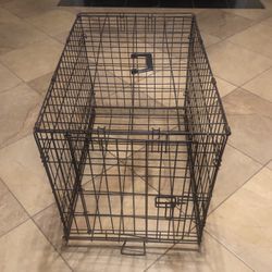 Dog Cage Crate With Door & Handle  30Lx21Hx19W