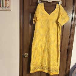 Embroidered Yellow Free 