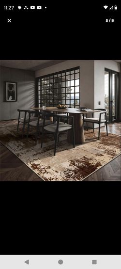 5x7 Area Rug Modern Abstract Washable Rug