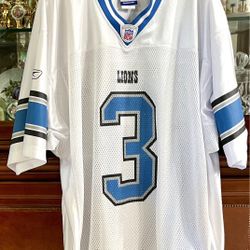 Detroit Lions Joey Harrington White Nfl  Licensed Football  Jersey – L