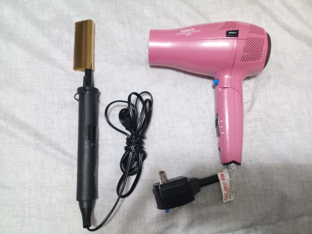Hair Dryer & Electric Hot Comb