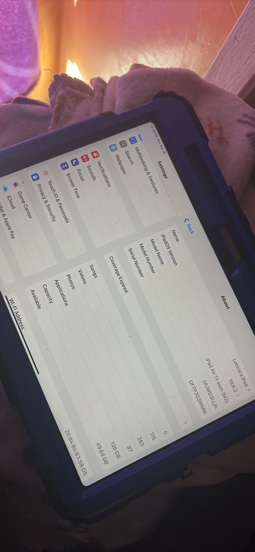 iPad Air 11inch (M2) Blue