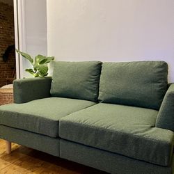 Loveseat Sofa 56" Small Couch Green