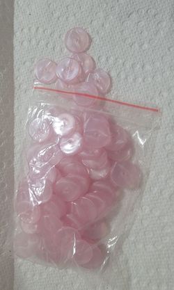 Pink Pearlescent Buttons Bulk Lot