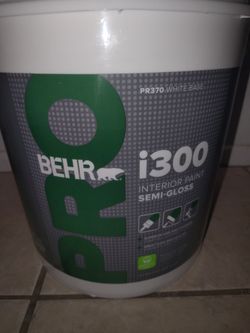 Behr extra white semi-gloss paint