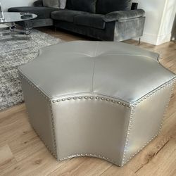 Silver Studded Ottoman