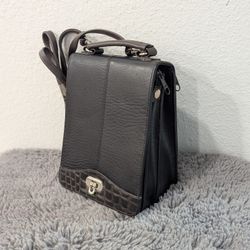 Vintage Organizer Bag Credit Cards / Check Book/ Phone Multi Compartment Crossbody Tote 