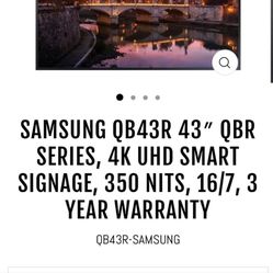 Samsung QB43R  QBR SERIES 4K UHD 