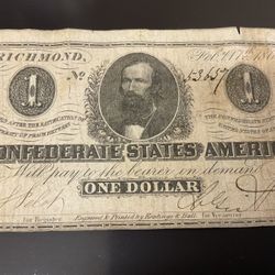 Antique Confederate Note