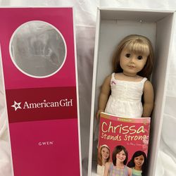 American Girl Doll Gwen With Book in box 2009 Retired Doll of the year 