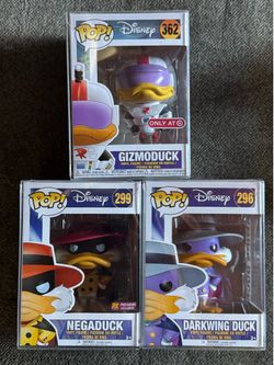 Funko pop Darkwing Duck Negaduck Gizmoduck lot