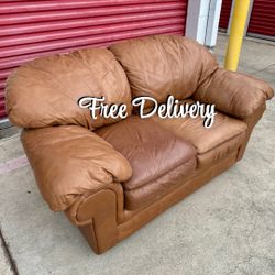 Loveseat Couch Real Leather See photos and details