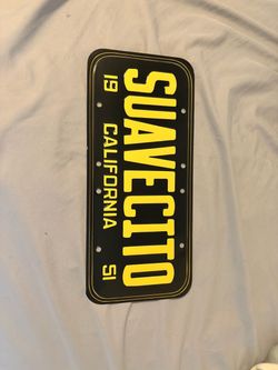 Suavecito California License Plate Sign