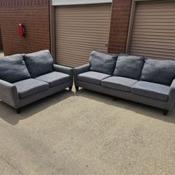 Grey Couch & Loveseat 