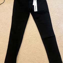 Black purple jeans