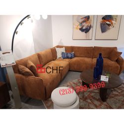 Contemporary 6 Piece Modular Living Room Sectional Sofa  140.50"W X 140.50"D X 33.50"H