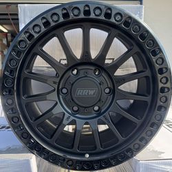RRW RR7-V Matte Black / Gloss Black Lip 17x8.5 6x139.7 +25 Or +0 Offset Wheels 🔥🔥🔥