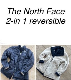 North face 2 in 1 black/white large